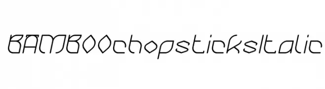 BAMBOO chopsticks Italic  baixar fontes gratis