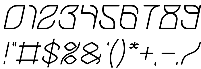 BAMBOO chopsticks Italic Font OTHER CHARS