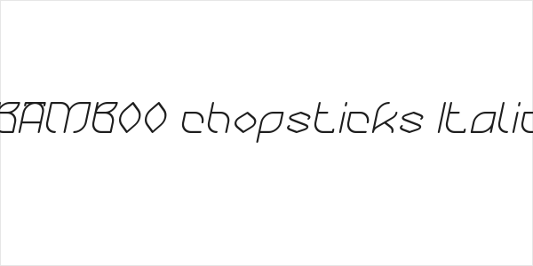 BAMBOO chopsticks Italic Logo