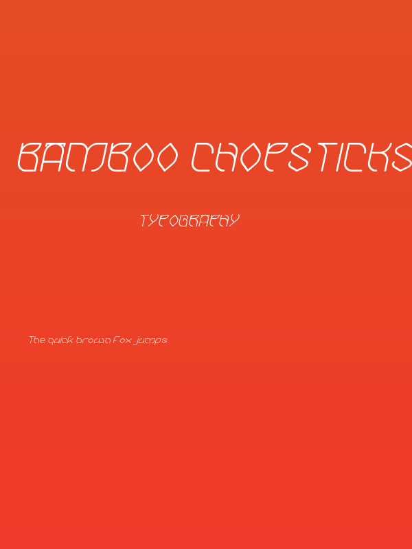 BAMBOO chopsticks Italic Poster