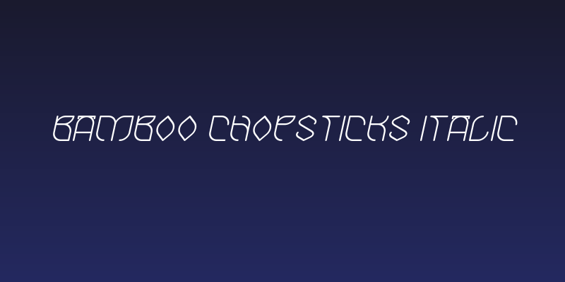 BAMBOO chopsticks Italic Social Header