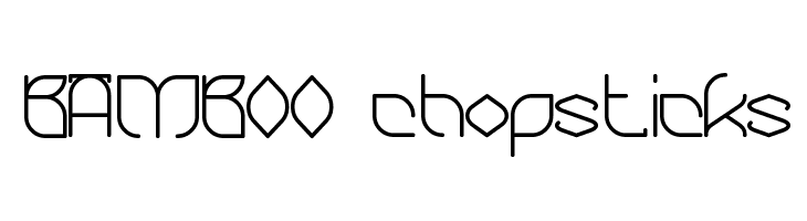 BAMBOO chopsticks  Frei Schriftart Herunterladen