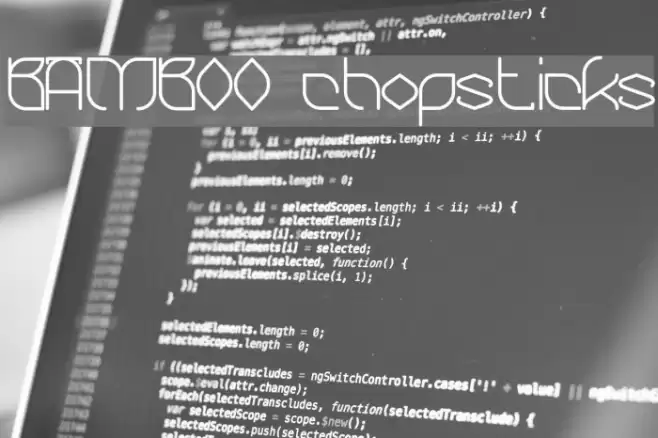 BAMBOO chopsticks Font examples