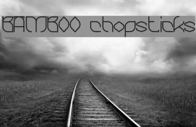 BAMBOO chopsticks Font examples