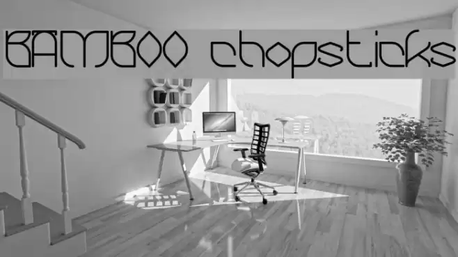 BAMBOO chopsticks Font examples