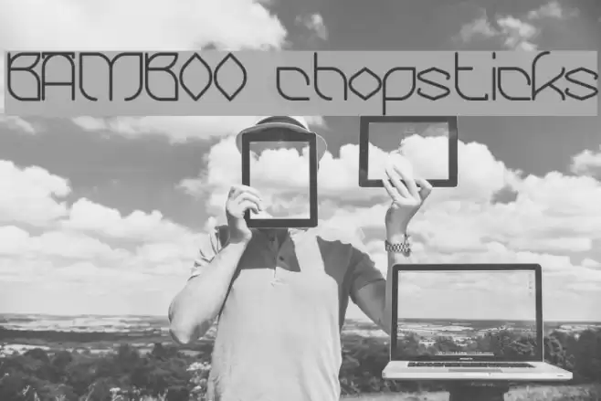 BAMBOO chopsticks Font examples