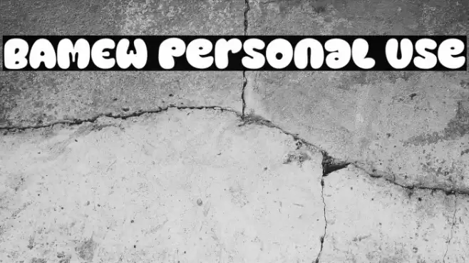 BAMEW Personal Use Fuentes examples