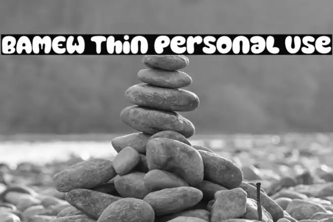 BAMEW Thin Personal Use Caratteri examples