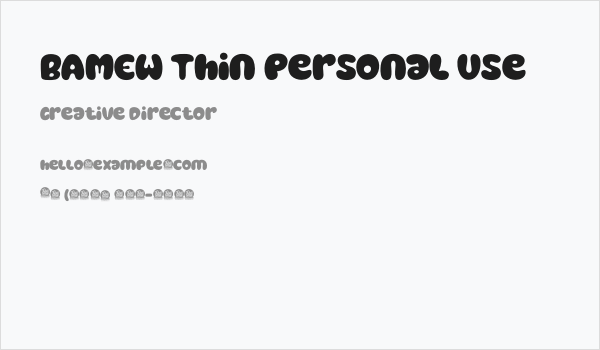 BAMEW Thin Personal Use Business Card