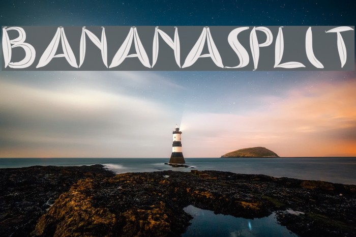 BANANASPLIT Font examples