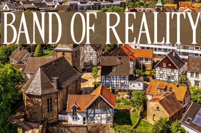 BAND OF REALITY Font examples