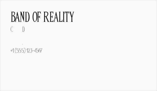 BAND OF REALITY Business Card