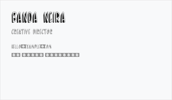 BANDA NEIRA Business Card