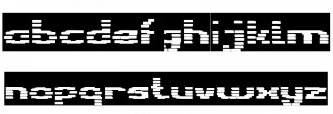BANDIT-Inverse Schriftart Kleinbuchstaben