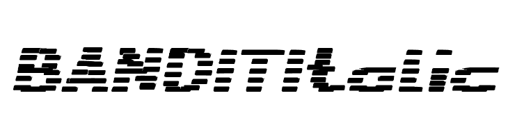 BANDIT Italic  les polices de caractères gratuit tlcharger