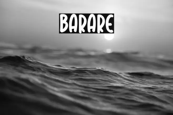 BARARE Шрифта examples