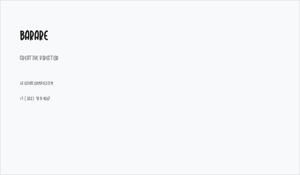 BARARE Business Card