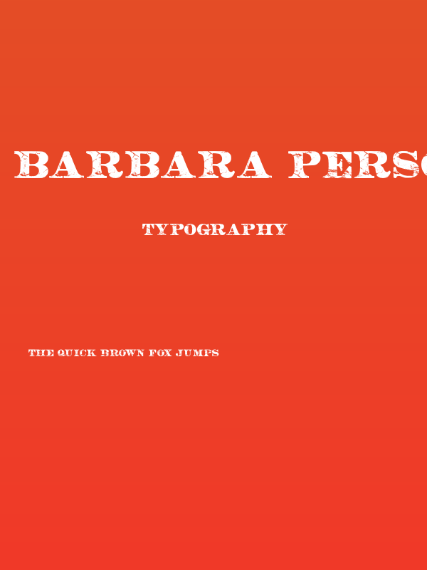 BARBARA PERSONAL USE Regular Poster
