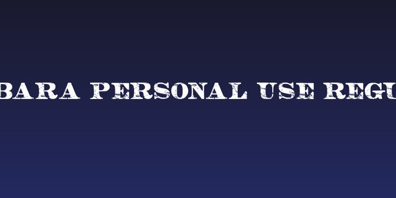 BARBARA PERSONAL USE Regular Social Header