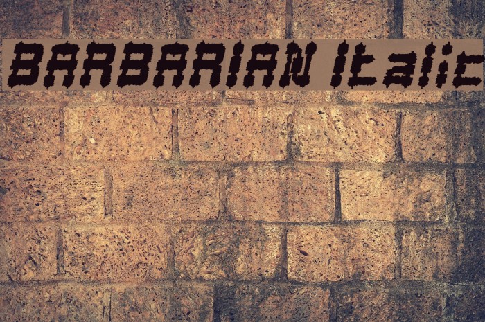 BARBARIAN Italic Font examples