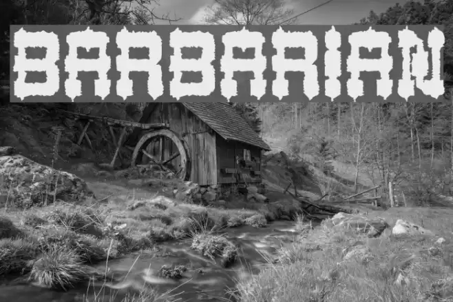 BARBARIAN Font examples