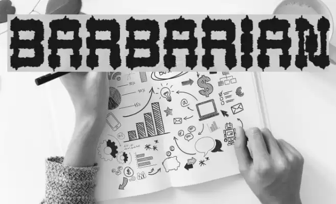 BARBARIAN Font examples