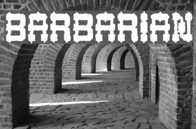 BARBARIAN Font examples