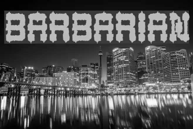 BARBARIAN Font examples