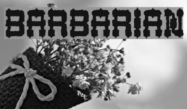 BARBARIAN Font examples