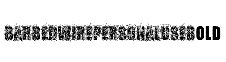 BARBEDWIRE PERSONAL USE Bold  font caratteri gratis