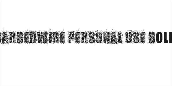 BARBEDWIRE PERSONAL USE Bold Logo