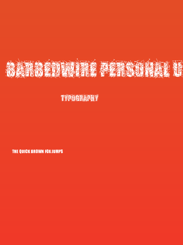BARBEDWIRE PERSONAL USE Bold Poster
