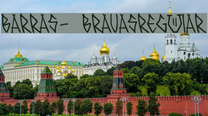 BARRAS- BRAVASRegular Font examples