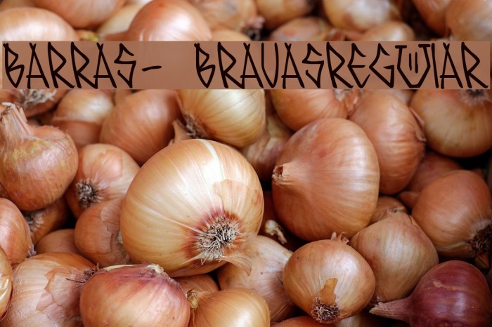 BARRAS- BRAVASRegular Font examples