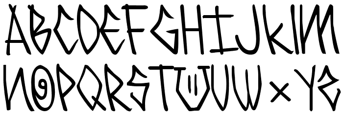 BARRAS- BRAVASRegular Font LOWERCASE