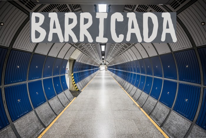 BARRICADA Font examples