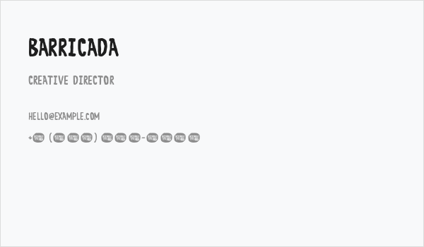 BARRICADA Business Card