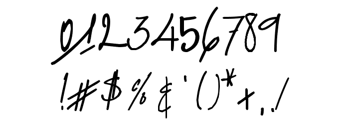 BART Handschrift Font OTHER CHARS