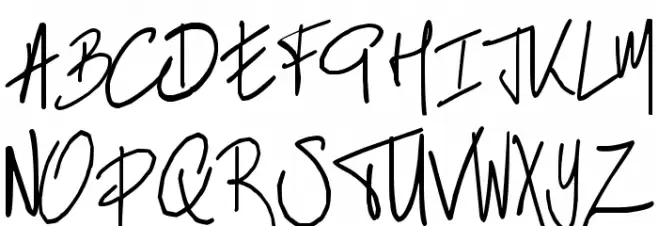 BART Handschrift Fuentes MAYÚSCULAS