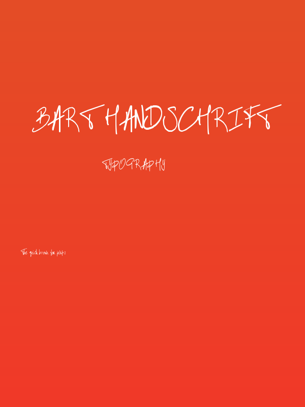 BART Handschrift Poster