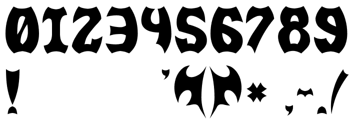 BAT MEN__G フォント その他の文字