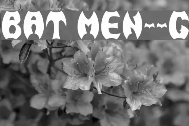 BAT MEN__G Font examples