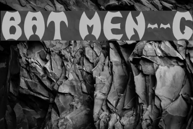 BAT MEN__G Font examples