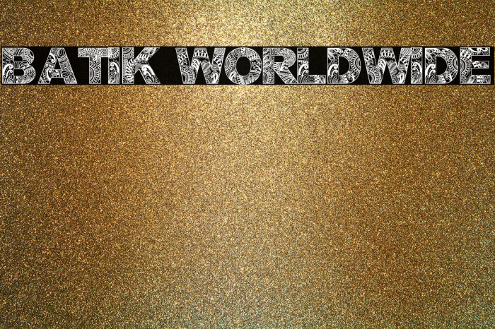BATIK WORLDWIDE Font examples