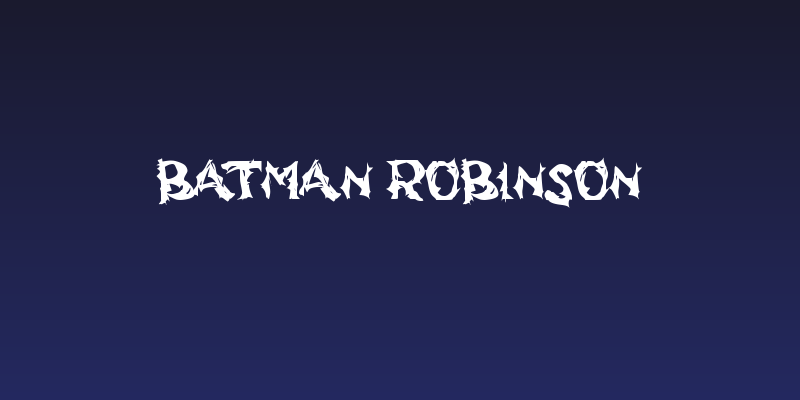 BATMAN ROBINSON Social Header