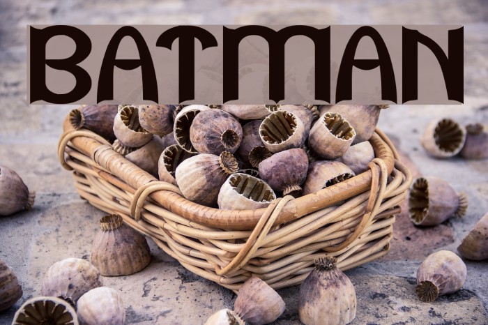 BATMAN Font examples