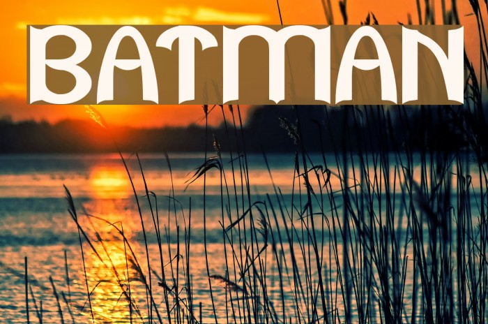 BATMAN Font examples