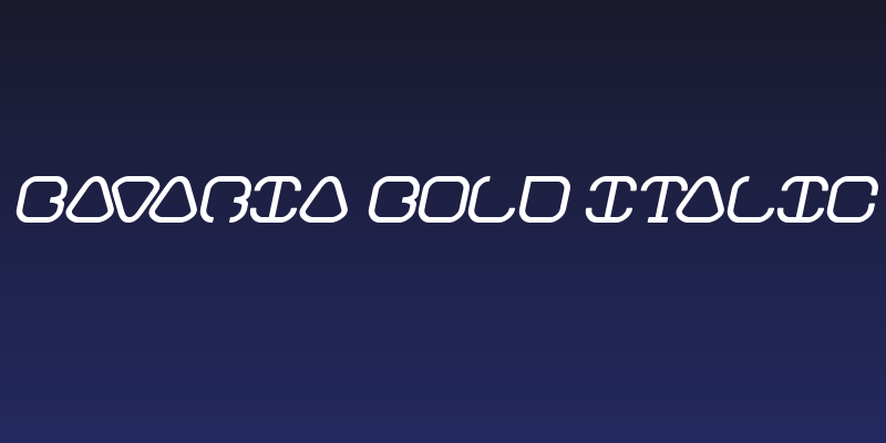 BAVARIA Bold Italic Social Header