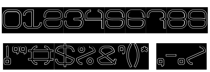 BAVARIA-Hollow-Inverse Font OTHER CHARS