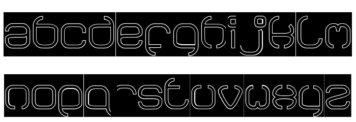 BAVARIA-Hollow-Inverse Font LOWERCASE